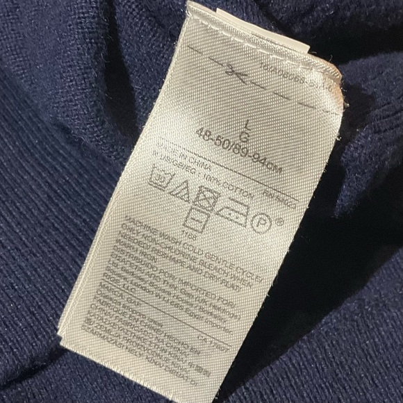 Gap Navy V neck 100% Cotton Sweater size Large - Picture 10 of 10